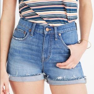 Madewell High Rize Denim Shorts Erwin Wash